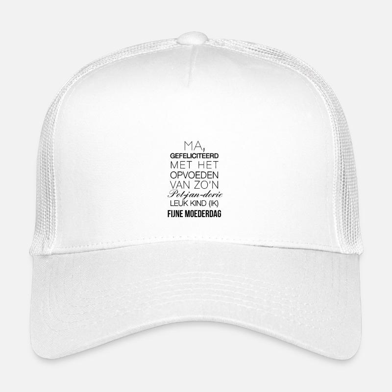 Lustiges Textdesign zum Muttertag - Kinder Trucker-Cap - Weiß