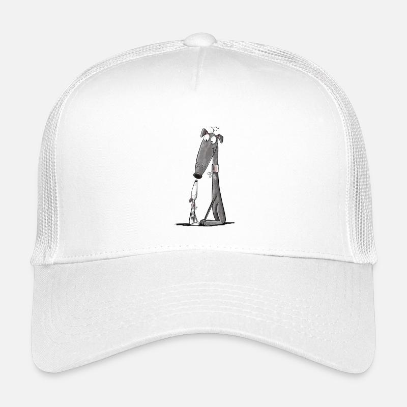 Windhund Mama mit Welpe I Whippet Hund - Kinder Trucker-Cap - Weiß