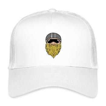 Barbe Barbe Barbe Barbe Coiffure Moustache Barbe Porteur - Casquette trucker enfant - blanc - Devant