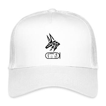 Gott Anubis (schwarz) - Kinder Trucker-Cap - Weiß - Vorne