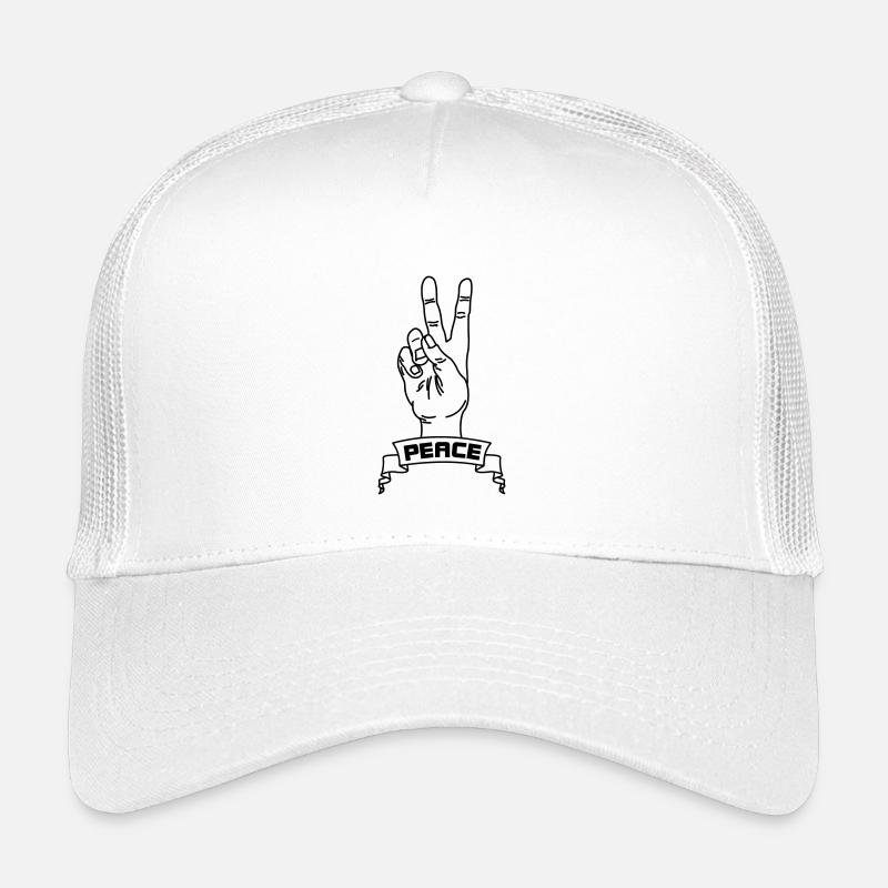 Gestes de la main paix avec paix texte Casquette trucker enfant