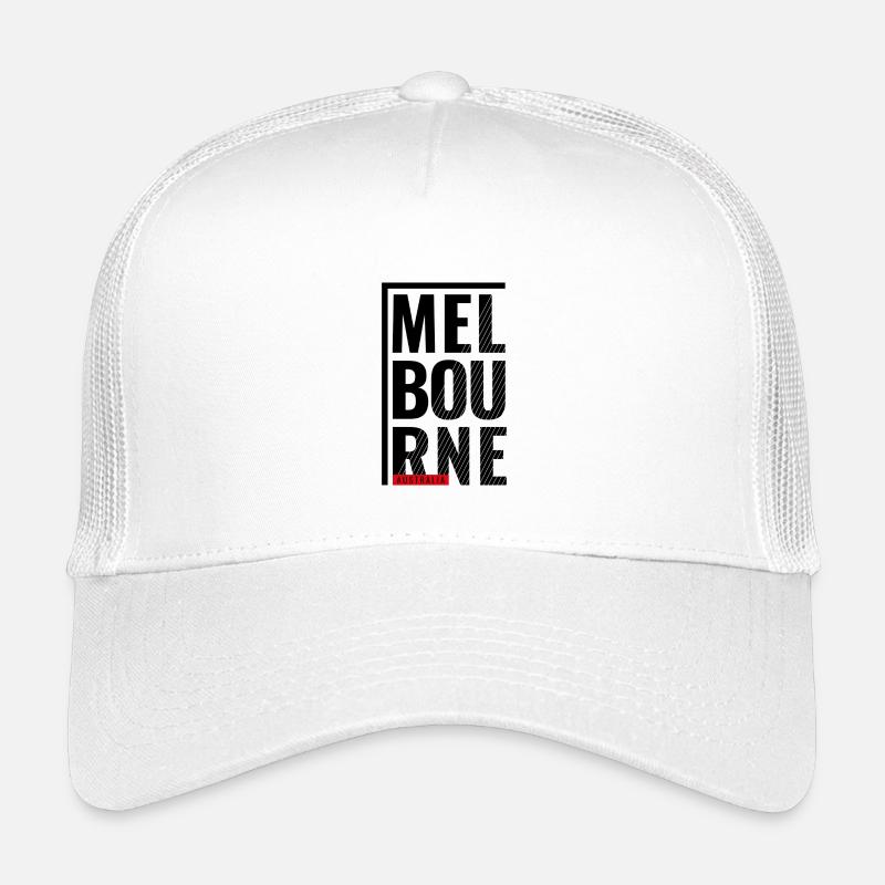 Melbourne Australien Typografie Design - Kinder Trucker-Cap - Weiß