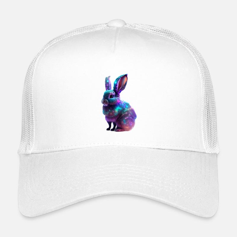 Kosmischer Nebel Kaninchen - Kinder Trucker-Cap - Weiß