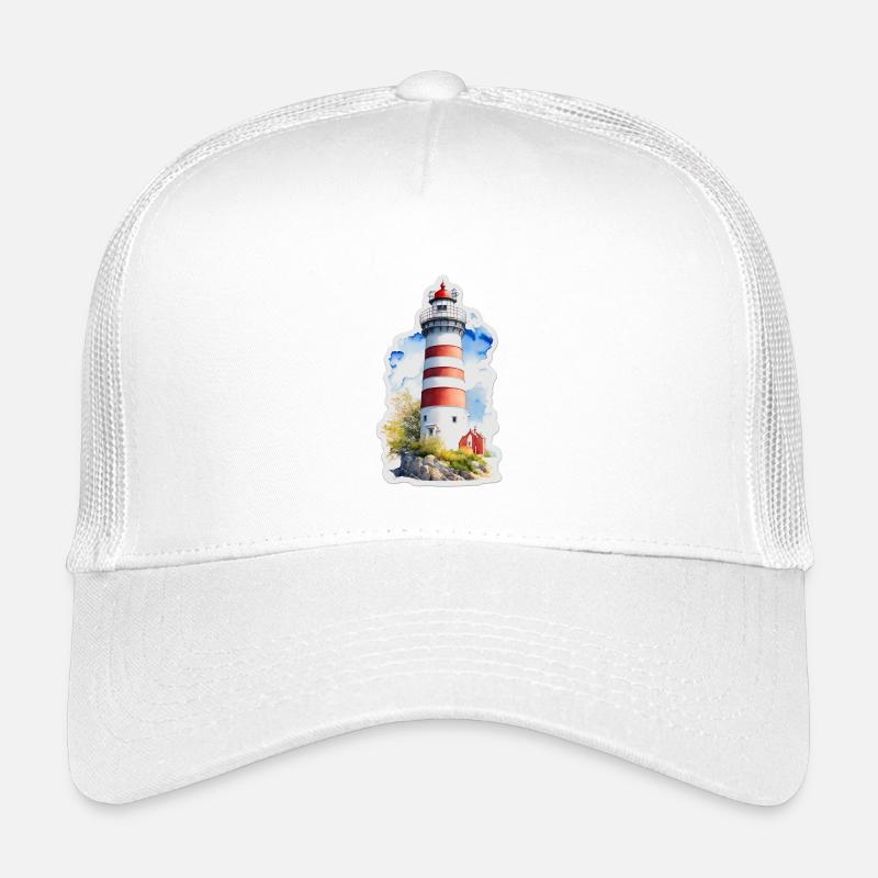 Leuchtturm - Kinder Trucker-Cap - Weiß