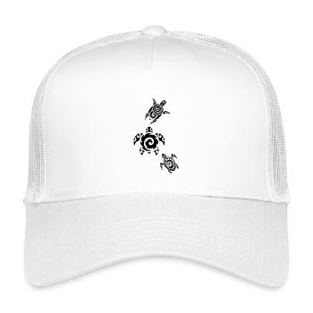Trois tortues marines (noir) - Casquette trucker enfant - blanc - Devant
