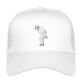 Petanque Player Left-Handed - Kids’ Trucker Cap - white - Front