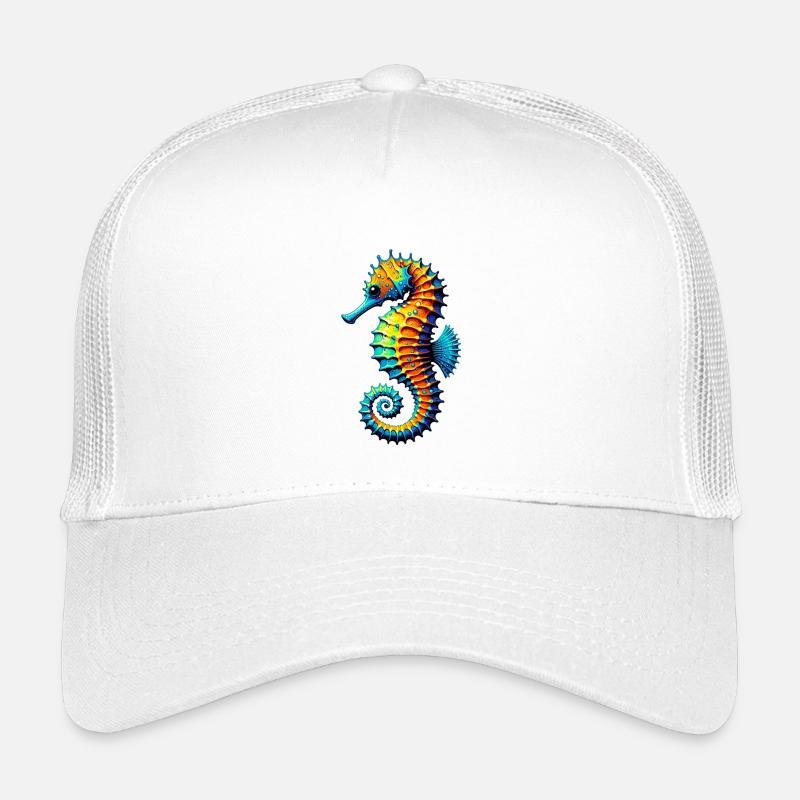 Seepferdchen - Kinder Trucker-Cap - Weiß