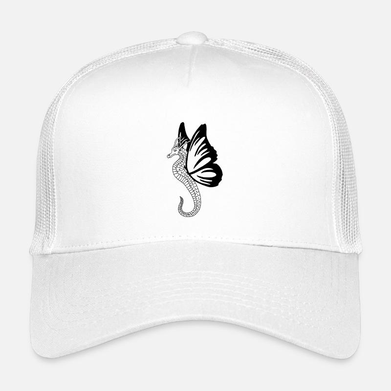 Schwarzer Schmetterlingsdrache Kinder Trucker-Cap