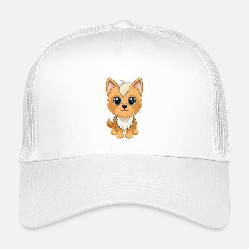 Adorable chiot Yorkshire aux grands yeux (v02) Casquette trucker enfant