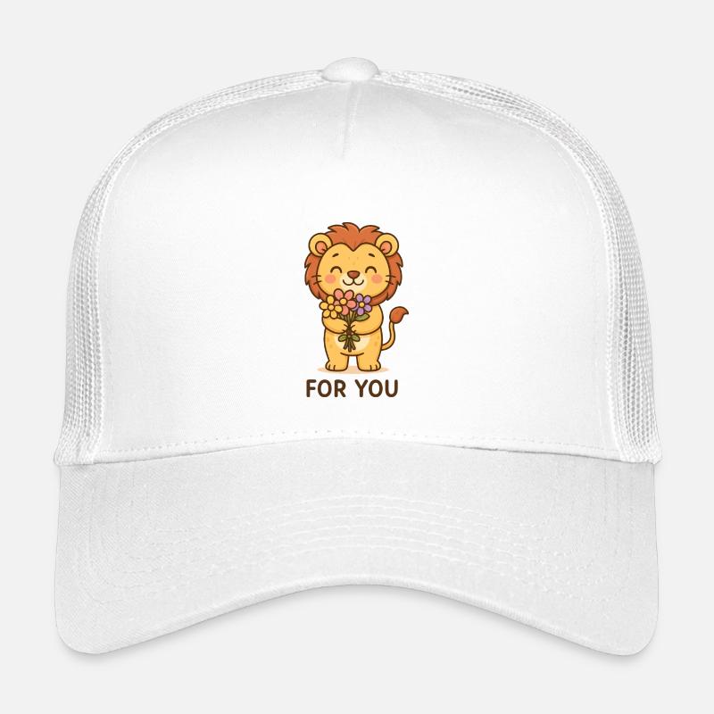 Lion avec des fleurs - Conception de cadeau mignon pour vous Casquette trucker enfant