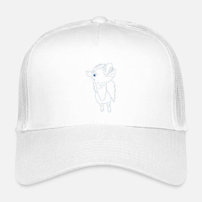 Lustiges Pferd mit offenem Maul - Kinder Trucker-Cap - Weiß