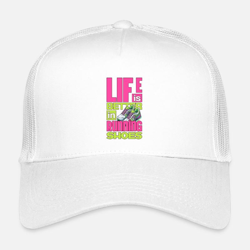 La vie est meilleure dans des chaussures de course Casquette trucker enfant