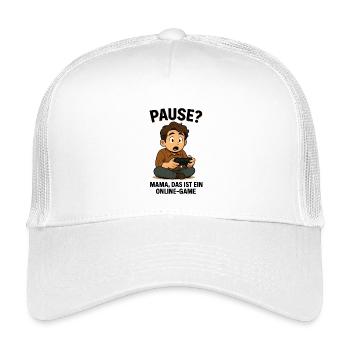 Pause? Mom, this is an online game - Gaming - Kids’ Trucker Cap - white - Front