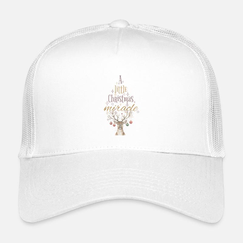 Kleines Weihnachtswunder Hirsch weihnachtlich - Kinder Trucker-Cap - Weiß