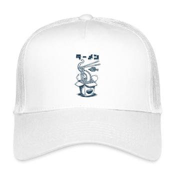 Ramen aux calamars - Casquette trucker enfant - blanc - Devant