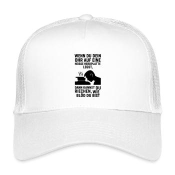 Stovetop Idiot Stupidity - Kids’ Trucker Cap - white - Front