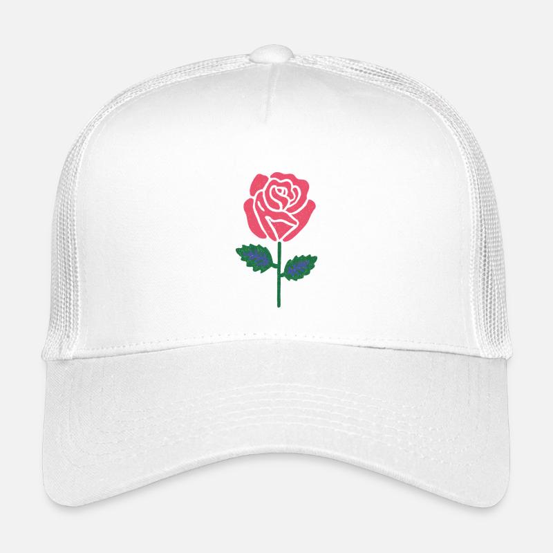Pink Rose Graphic Lines Kids’ Trucker Cap