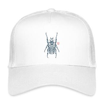 Insecte marcheur avec tampon kanji japonais - Casquette trucker enfant - blanc - Devant