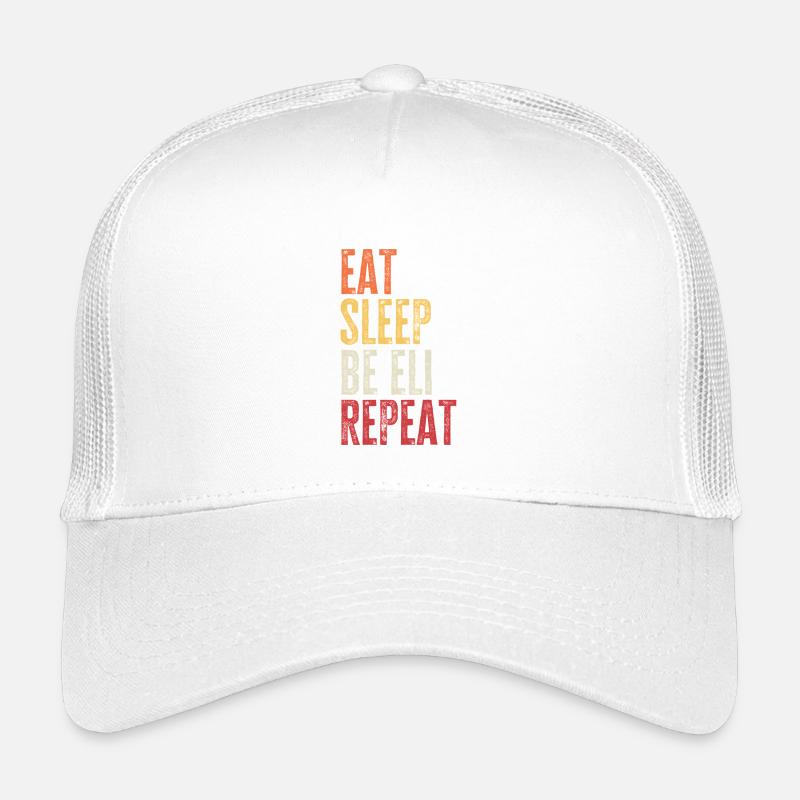 Mange, dors et si, Eli, répète le nom rétro Casquette trucker enfant