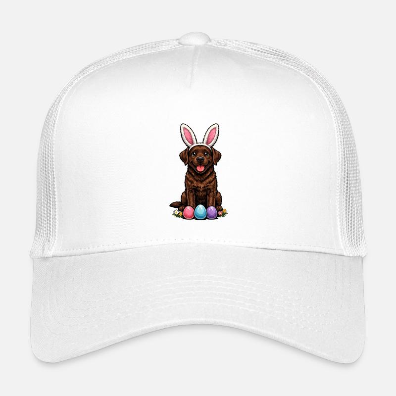 Brauner Labrador Retriever Schoko Labbi Ostern - Kinder Trucker-Cap - Weiß