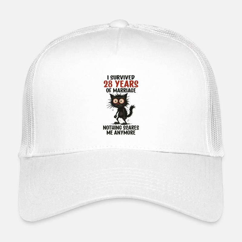 28 Hochzeitstag Geschenk Mann Frau Ehemann Ehefrau Kinder Trucker-Cap