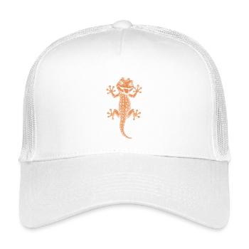 Gecko - Kinder Trucker-Cap - Weiß - Vorne