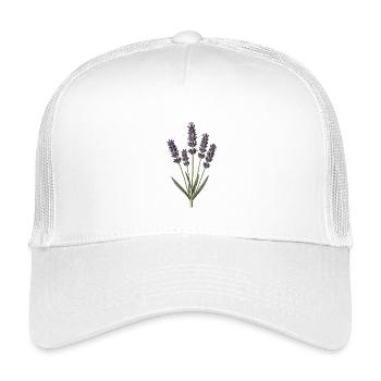 Lavande gravure botanique - Casquette trucker enfant - blanc - Devant