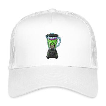 Creepy vegetable blender - Kids’ Trucker Cap - white - Front