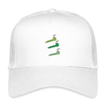 Raupen drillinge - Kinder Trucker-Cap - Weiß - Vorne