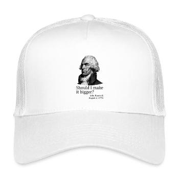 Should I make it bigger? John Hancock, July 4 - Kids’ Trucker Cap - white - Front