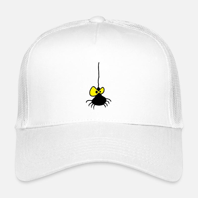 Grumpy Spider Zweifarbiges Design - Kinder Trucker-Cap - Weiß