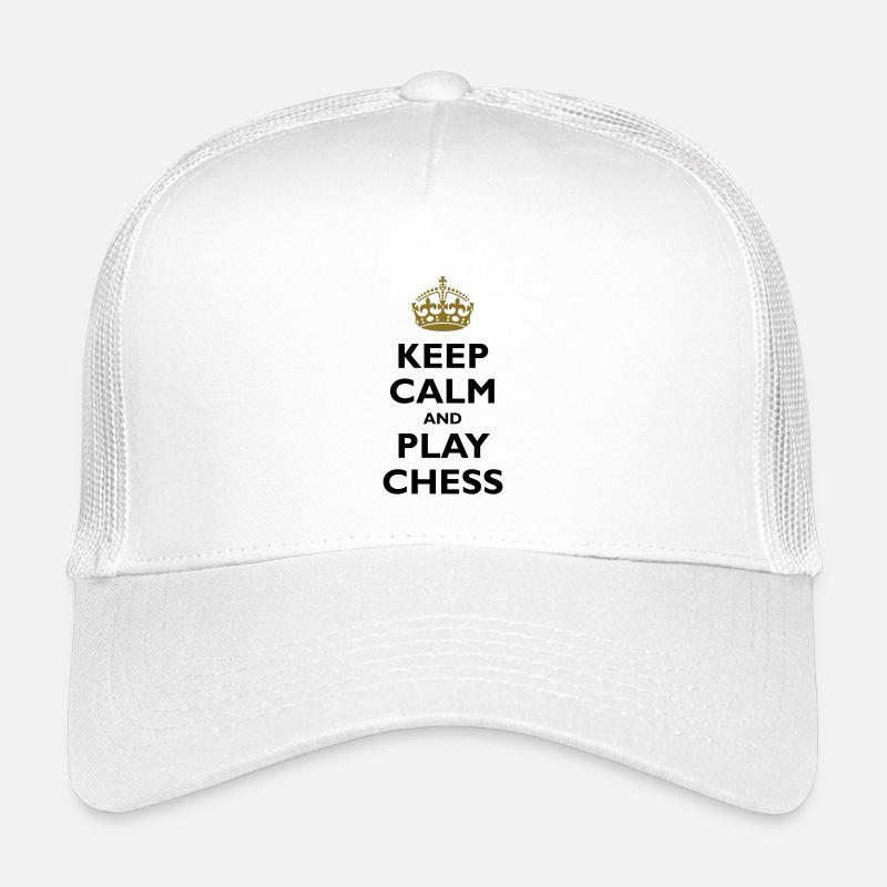 Keep calm and play chess - Kinder Trucker-Cap - Weiß