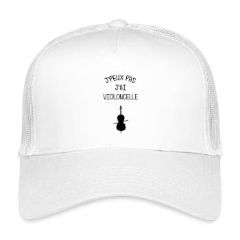 Violoncelle / Violoncelliste / Musique / Musicien - Casquette trucker enfant - blanc - Devant