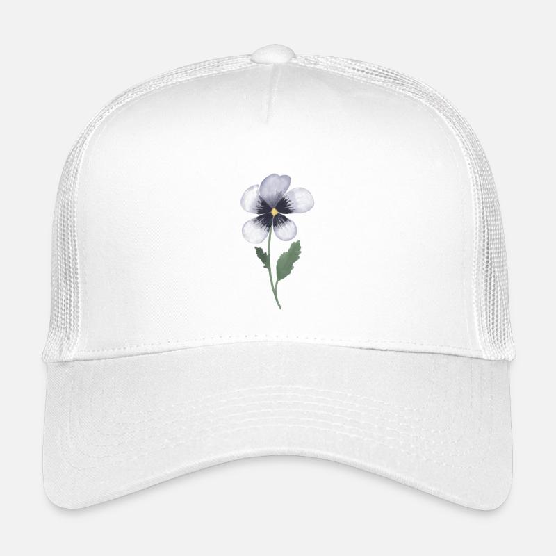Stiefmütterchen Veilchen - Kinder Trucker-Cap - Weiß