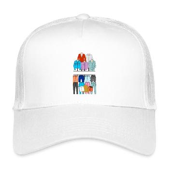 Logo des vêtements pour hommes - Casquette trucker enfant - blanc - Devant