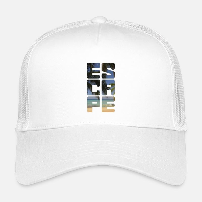 Escape Beach - Kinder Trucker-Cap - Weiß