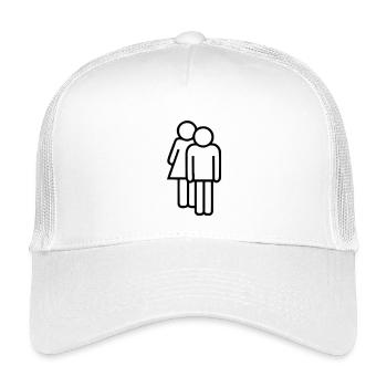 Logo-Mann und -Frau - Kinder Trucker-Cap - Weiß - Vorne