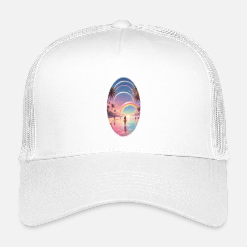 Pastel Beach Rainbow Dream Kids’ Trucker Cap