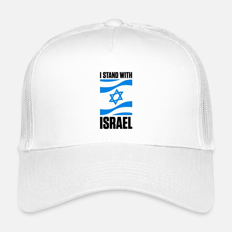 Stand With Israel Jerusalem Tel Aviv Davidstern - Kinder Trucker-Cap - Weiß