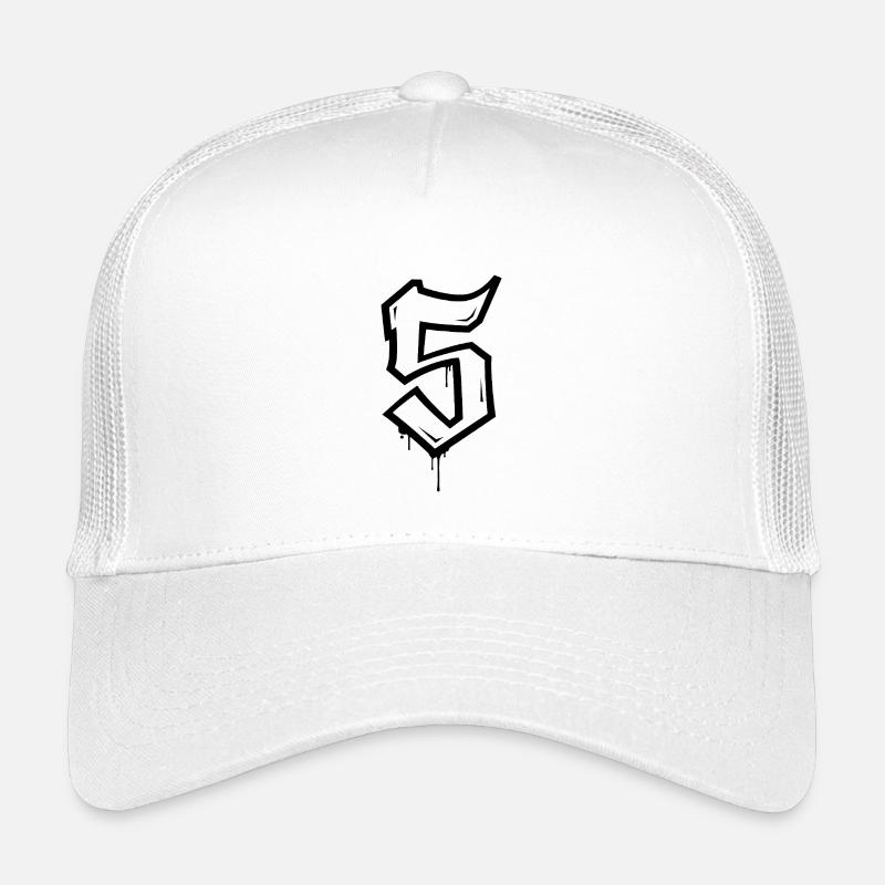 Graffiti-Stil Zahl 5 Design Kinder Trucker-Cap