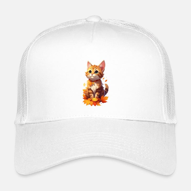 Katze im Herbst Kinder Trucker-Cap