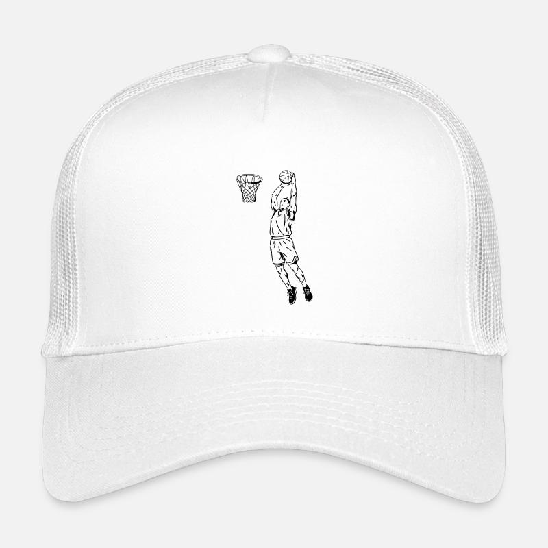 Basketball-Slam-Dunk - Kinder Trucker-Cap - Weiß