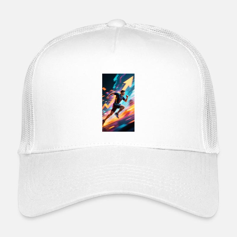 Bleiben Sie in Bewegung - Kinder Trucker-Cap - Weiß