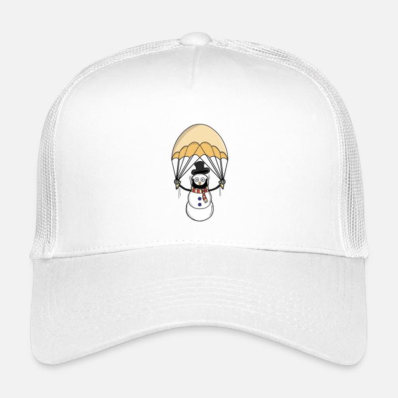 Fallschirmspringender Schneemann Kinder Trucker-Cap
