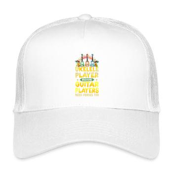 Ukulélé hawaïen ukélé ukulélé - Casquette trucker enfant - blanc - Devant