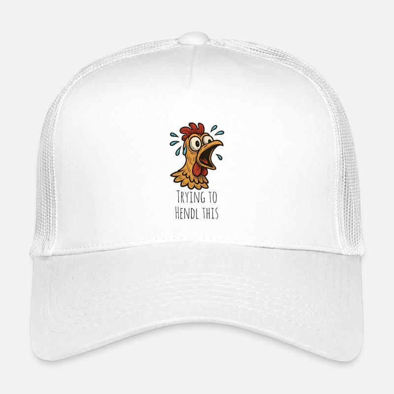 Trying to Hendl this Spruch - Kinder Trucker-Cap - Weiß