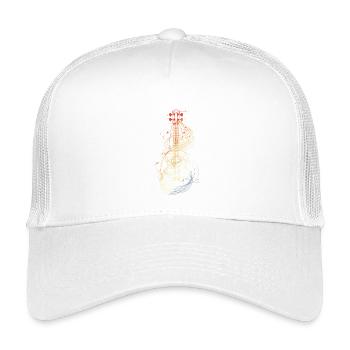 Ukulele Skizze Retro Style - Kinder Trucker-Cap - Weiß - Vorne