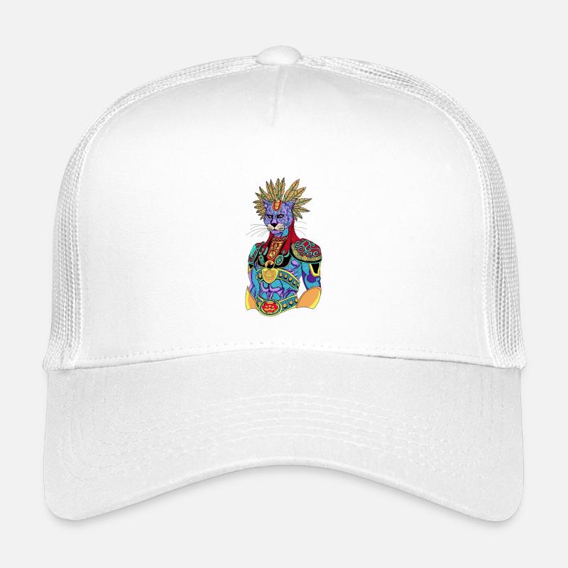 Regenbogenkatzen-Krieger - Kinder Trucker-Cap - Weiß