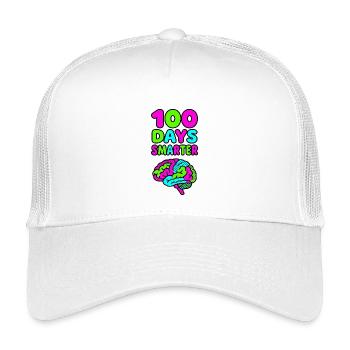 100 Tage Schlauer - Kinder Trucker-Cap - Weiß - Vorne