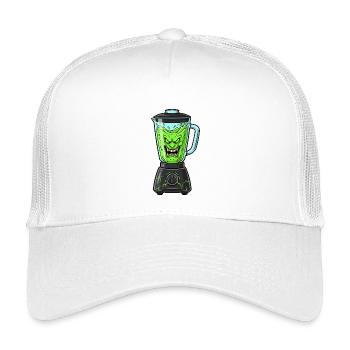 Grüner Slime-Blender mit Monstergesicht - Kinder Trucker-Cap - Weiß - Vorne